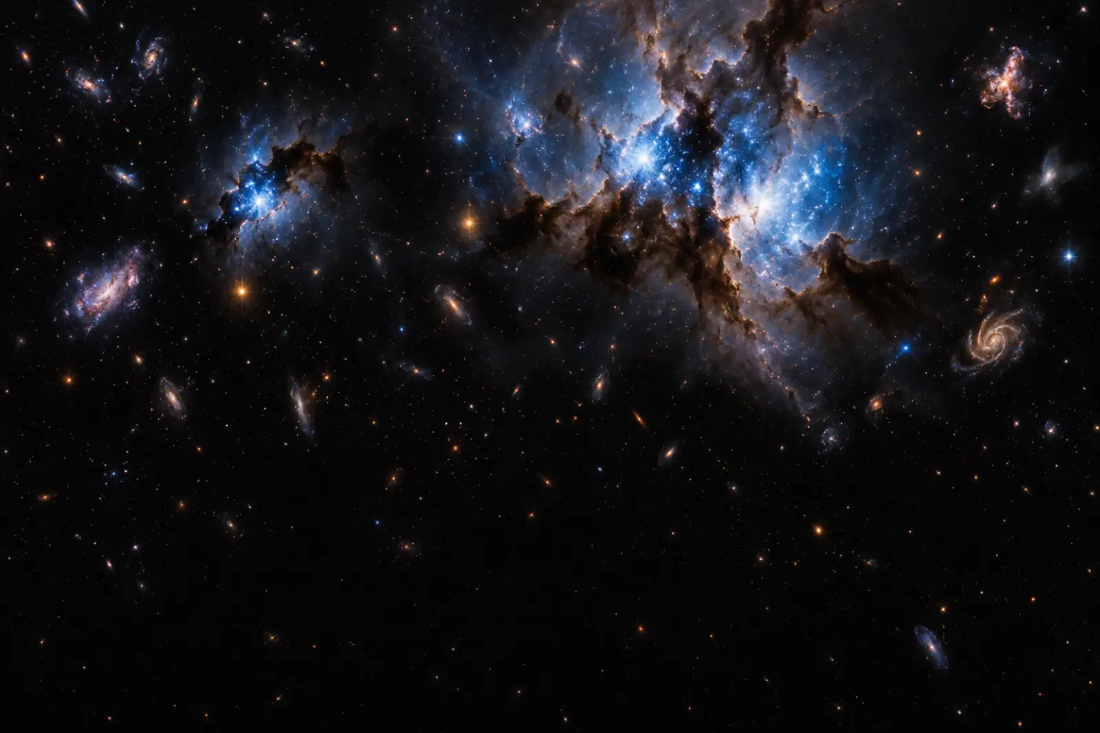 First Stars and Galaxies(Hubble Deep Field astrophotography)