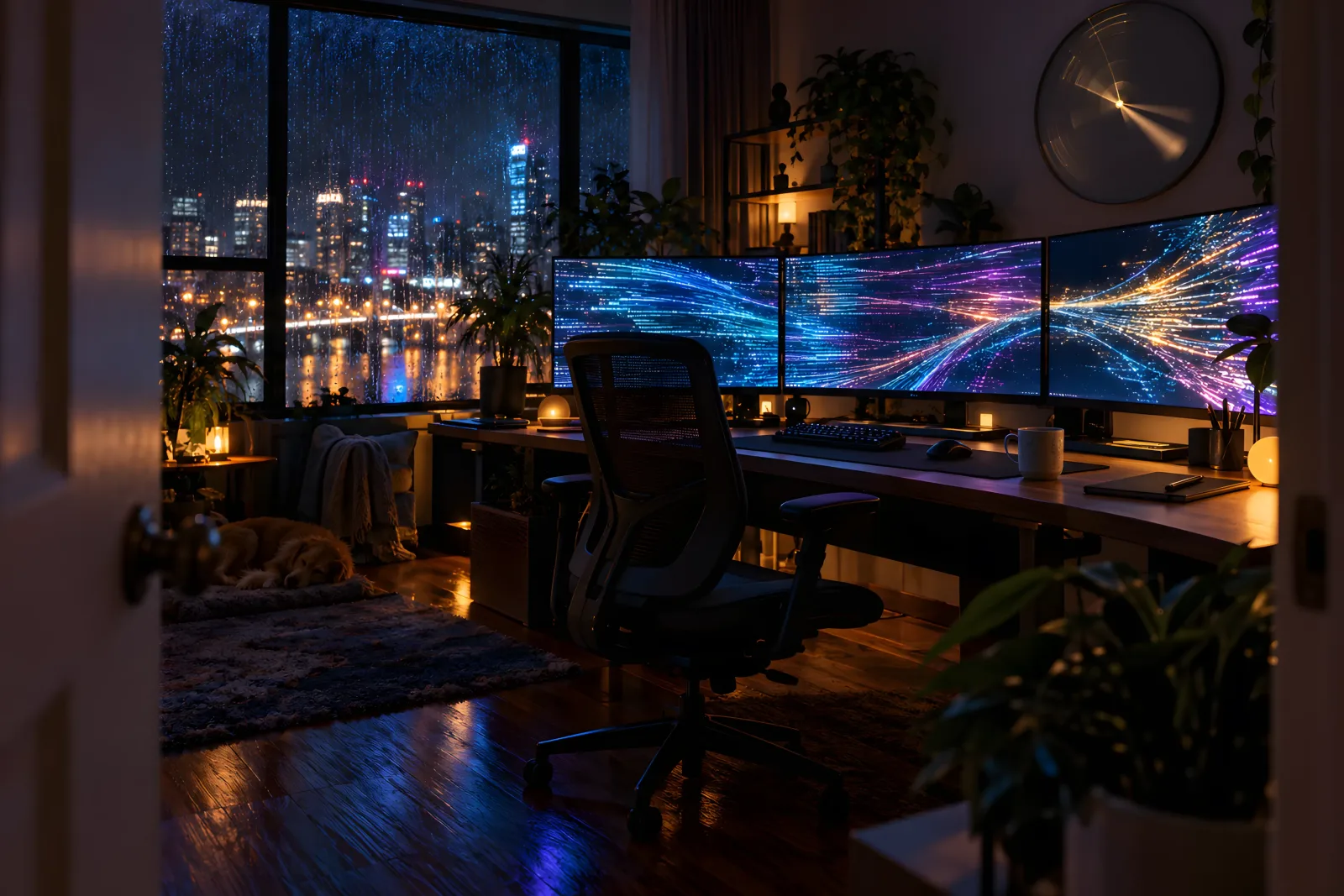 Claude 4(Long-exposure interior night photography)