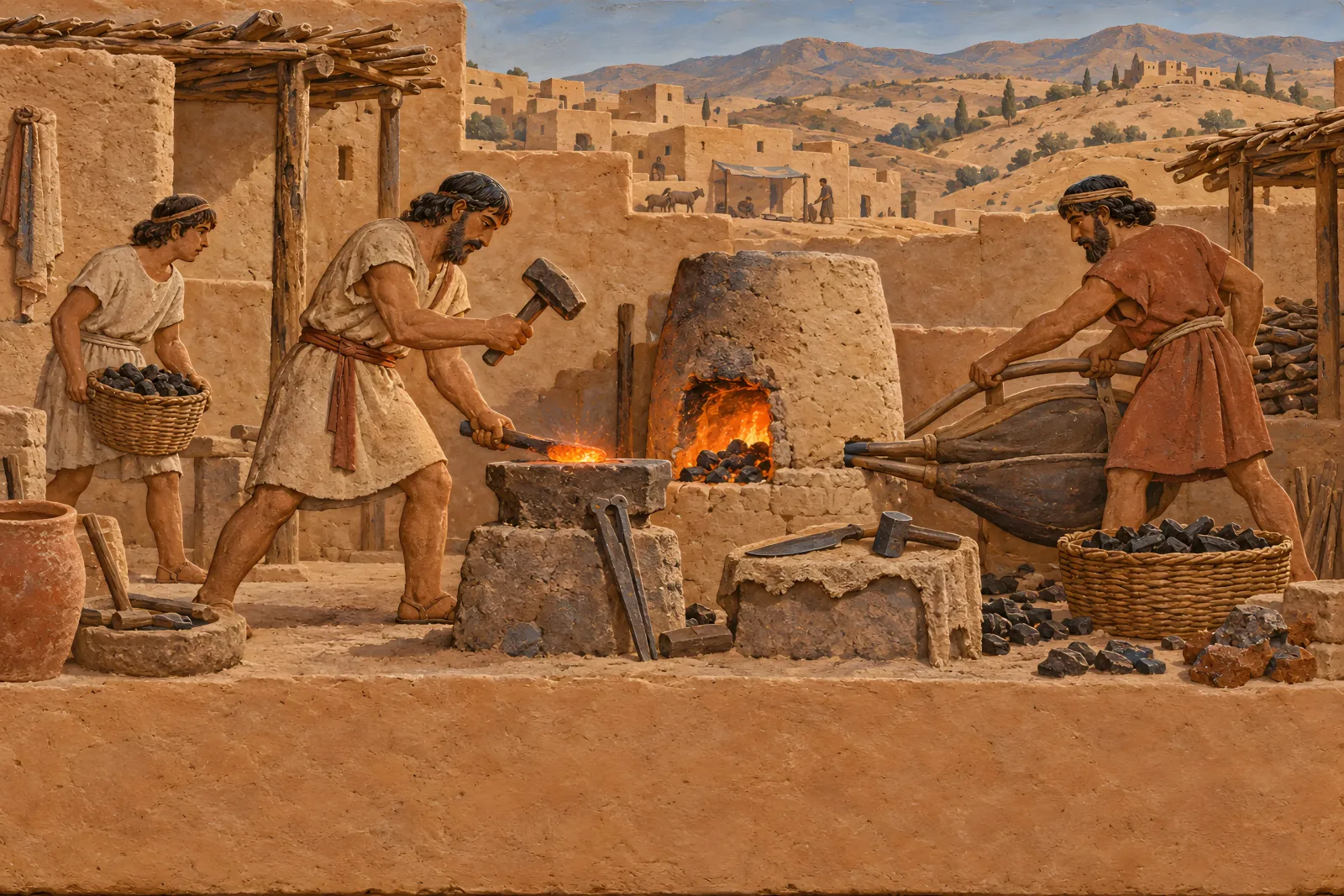 The Iron Age（Near Eastern early ironworking clay relief）