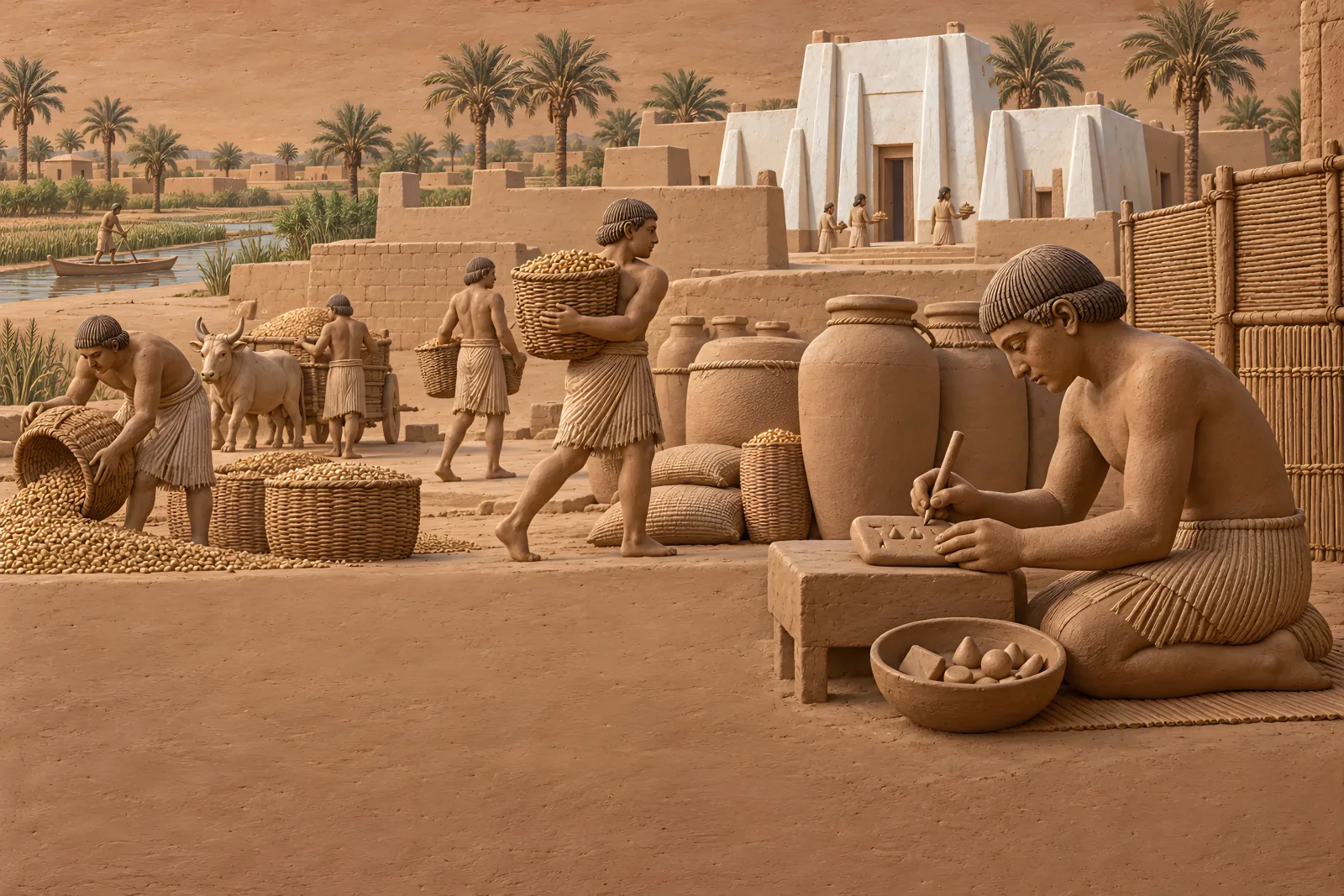 Cuneiform（Reconstructed Uruk clay relief）
